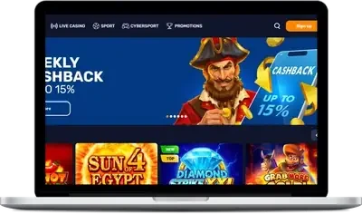 BassWin casino lobby on a laptop